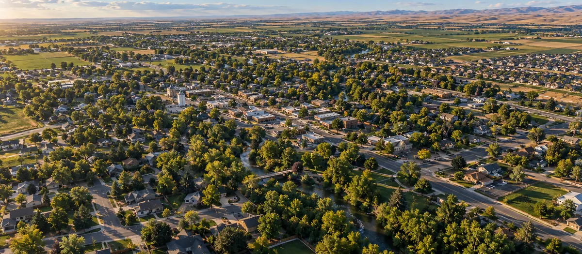 Aerial view of Kuna, ID