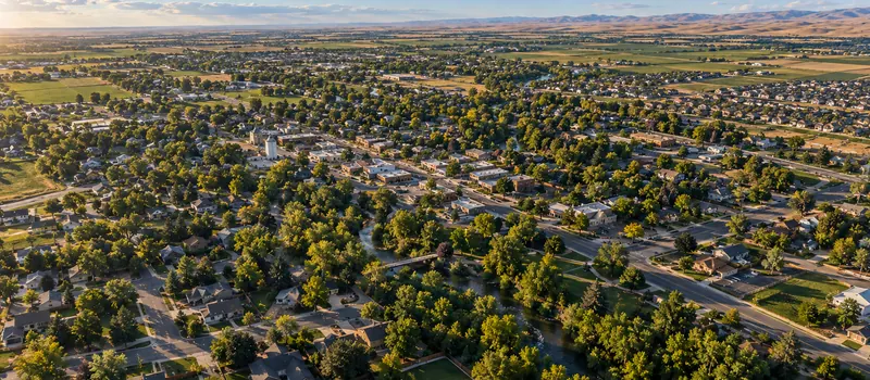 Aerial view of Kuna, ID