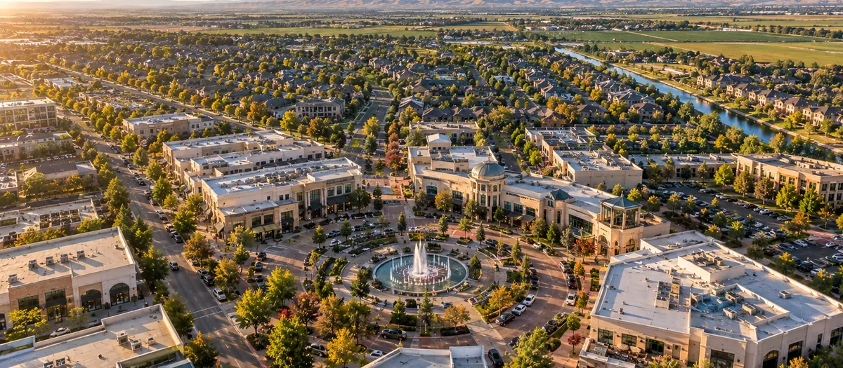Aerial view of Meridian, ID