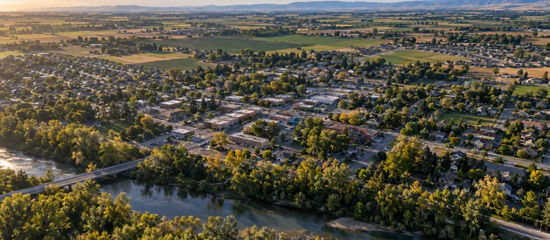 Aerial view of Middleton, ID