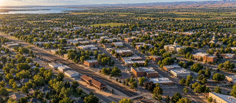 Aerial view of Nampa, ID
