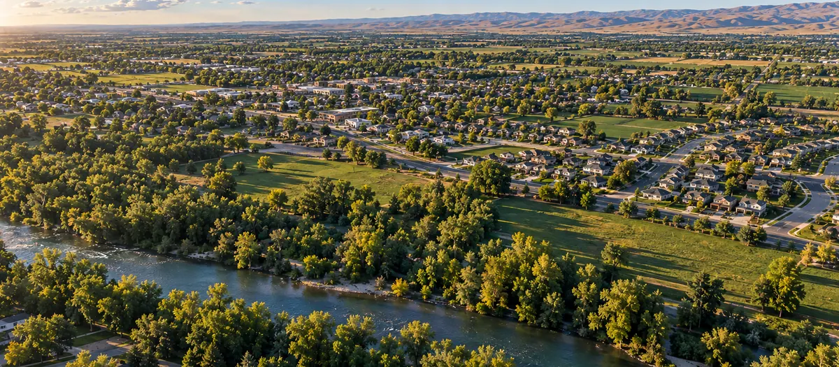 Aerial view of Star, ID